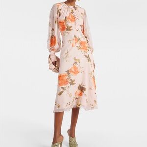 Erdem Floral Silk Midi Dress